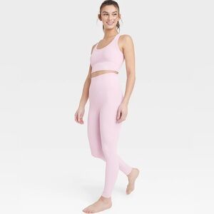 All in Motion Light Pink Ribbed Set